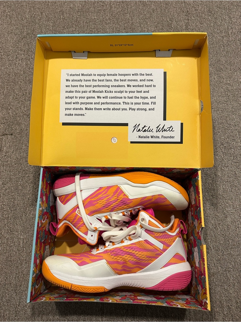 Women's Pink & Orange Athletic Shoes - Picture 2 of 8